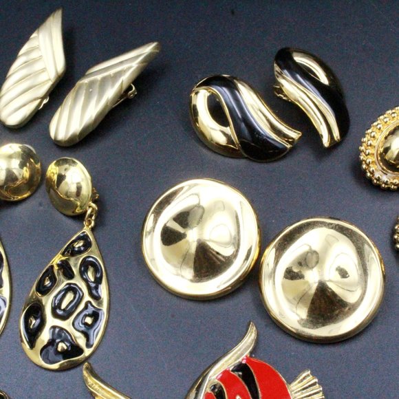 Vintage Designer Monet Unmarked Fish Summer Vibe Enamel 3" Long Drop Earrings - Picture 3 of 7